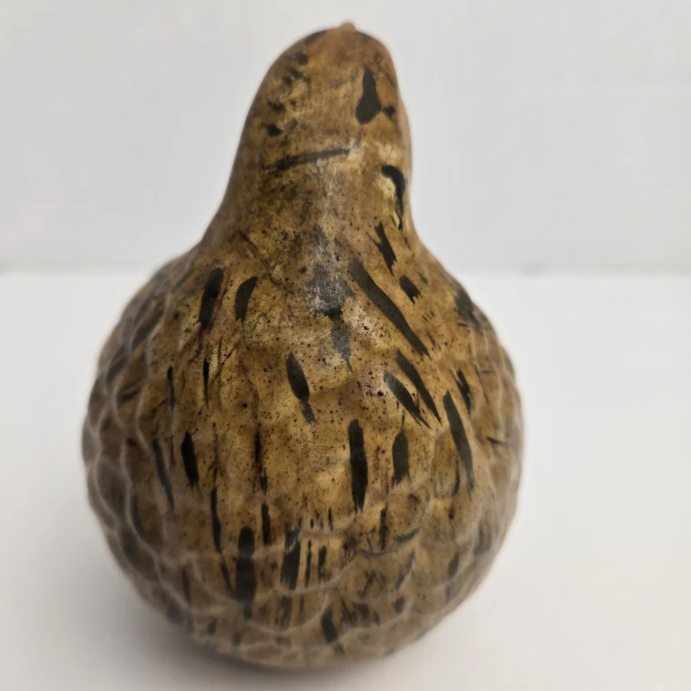 Vintage MCM 1966 Set Of 2 Hand Painted Art Pottery Pheasant Quail Bird Figures - Picture 7 of 16
